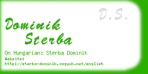 dominik sterba business card